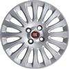 Rixto Kit di 4 copricerchi adattabili - per FIAT GRANDE PUNTO/PUNTO EVO modello 2009 - diametro 15 - non originali