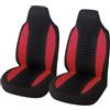 XVGUOYAN Coprisedili Auto Per Peugeot 107 Per C1 Per Aygo Per Mazda Coprisedili Anteriori Alti Con Schienale Alto Universali 2 Pezzi Protezione Per Sedili Auto Coprisedile Auto(2pcs red)