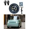 D'ANGELO 1988 Kit Ruotino di Scorta 15 compatibile con Fiat Topolino/Citroën Ami con Cric, Chiave, Guanti e Sacca