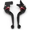 EIMMLSX Leva Freno Frizione CNC Pieghevole Estensibile Per Moto MANIGLIE LEVE Leve Frizione Freno (Black N RED Adjuter) Per Keeway Per RKF 125 2019 2020 2021 2022 2023 Per RKF125