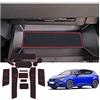 YEE PIN Tappetini in gomma SEAT Leon Cupra 5F Accessori interni Tappetino antiscivolo per console centrale Scatola di immagazzinaggio Ricambi auto Interno (rosso)