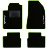 QUEMAR Tappetini Auto per Alfa Romeo Giulietta, Bordo V.Acido, 2 Ricami | 2010-2016 / Kit Tappeti Moquette e Gomma su Misura / Set 2 Anteriori + 2 Posteriori / Ricami e Colori Personalizzati
