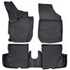 J&J AUTOMOTIVE Tappetini Auto in Gomma su Misura per Renault Captur 2013-2019, Set da 4 Pezzi, 3D - con Bordo Alto, Antiscivolo, Inodore, Colore Nero, TPE