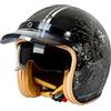 WZGGTEAM Mezzo Casco da Moto, 3/4 Casco Jet Vintage Aperto per Uomini e Donne Adulti, Casco Demi-Jet Omologato ECE con Occhiali con Visiera
