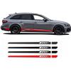 XKHSD Auto Adesivi per Gonna Laterale Decorativi, Per Audi A3 A4 A5 A6 A7 Q2 Q3 Q5 RS3 RS4 RS5 TT S5 S6 S7 2 pezzi porta auto strisce laterali gonna adesivo corpo decalcomania del vinile