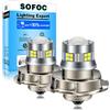SOFOC Lampadina LED P26S Bianco Freddo 6V DC Accensione Istantanea Illuminazione Uniforme a 360° per Proiettore Moto Scooter, Fendinebbia & DRL 2Pz