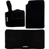 Susy Shop Tappetini Auto Compatibili Smart | In Moquette Nera | Logo Ricamato | Tappeti Sagomati Strappo | w450 - w451 - w453 | Accessori Interni Auto (W453 - Terza Serie con Bagagliaio)