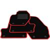 Generico Tappetini compatibili con Volvo XC60 2008-2017, bordo rosso, kit tappetini auto personalizzati, set tappeti in velluto, tappeto auto