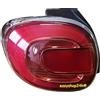 EASYSHOP24H Faro Fanale Fanalino Posteriore SX LED Compatibile Per 500L 500 L dal 2012 Cornice Cromata Lucida Stop Gruppo Ottico Sinistro Lato Guidatore