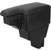 YJYWZH Bracciolo Centrale per Citroën C3 (2024 2025) Compatibile con Freno a Mano, con 5 Porte USB Doppio Vano Portaoggetti, Coperchio Scorrevole