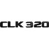 LOTOAK Nero opaco CLK 320 Auto Trunk Lettere posteriori Word Badge Emblem Emblema Decal Adesivo adatto a Mercedes Benz CLK Classe CLK320