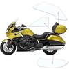 Moto Screenies Pellicola protettiva contro i sassi PPF Pellicola per moto adatta per Koffer BMW K1600 B Grand America Lackschutzfolie Clear-PU