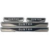 Generic Battitacco cromato e in carbonio con protezione antigraffio per Dacia Duster