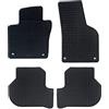Auto Accessori Lupex - Set da 4 tappetini in gomma per auto compatibili per Golf 5, adatto a tutte le stagioni, nero, sagomati anteriori e posteriori