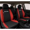 Auto Accessori Lupex | Coprisedili Auto Compatibili con Duster dal 2010 al 2024, Colore Nero Rosso, Made In Italy, Tessuto Policotone, Fodere Sedili Anteriori e Posteriori