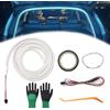 Generic Striscia luminosa a flusso dinamico per bagagliaio auto, universale, luci a LED per interni del bagagliaio, taglio flessibile, impermeabile, luci d'atmosfera, illuminazione per auto, SUV, camion (blu