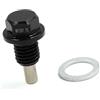 A ABSOPRO Vite di scarico dell'olio motore magnetica per carter M12 x 1.75 in lega di alluminio nero