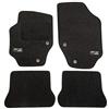 J&J AUTOMOTIVE Tappetini in Tessuto su Misura per Peugeot 307 CC 2003-2009, Set da 4 Pezzi Anteriori e Posteriori, Antiscivolo, di Velluto con Logo, Colore Nero