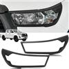 JHCHAN Lunette Fari Anteriori per Toyota Hilux 2021-2024 Modelli Base Hilux Invincible Revo Active Icon Accessori, Copertura Fari Anteriori ABS Nero