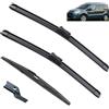 Autopixl Set spazzole tergicristallo anteriore e posteriore compatibile con Citroen Berlingo B9 2008-2017 parabrezza parabrezza finestra 26+16+14
