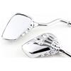 DHWUIASF Specchietti Retrovisori Per Moto Con Teschio Cromato Per Honda Shadow Spirit Aero VT 750 1100 Decorare