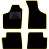QUEMAR Tappetini Auto compatibili con Renault Twingo I 1993-2007 / Kit Tappeti Moquette e Gomma su Misura (Set 2 Anteriori + 2 Posteriori) / Ricami e Colori Personalizzati (Bordo Giallo, 0 Ricami)