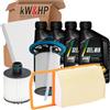 kW&HP KIT TAGLIANDO 4 FILTRI + 4LT LITRI OLIO MOTORE ORIGINALE WR 0W30 COMPATIBILE CON 500L 500X 1.3 EURO6