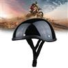 Aeun Mezzo Casco per Scooter, Fibbia a Sgancio Rapido per Mezzo Casco da Moto d'epoca per l'allenamento (Nero brillante)