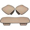 Rebeca Shop - Coprisedile Seduta 3 pezzi Universale Auto Beige | Protezione Seduta Sedile 2 Anteriore e 1 Posteriore | Protector Comfort Automotive Cuscino Traspirante Interni