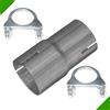 Fröschl Autozubehör Riduttore da 45mm a 50mm con adattatore incluso, 2 fascette di fissaggio, raccordo per tubo, scarico, sistema di scarico, attacco a morsetto, raccordo di riduzione, riduzione, raccordo per tubo