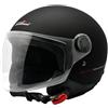 Generico Scotland Casco Moto Classic, Nero Opaco, con Visiera Trasparente (M)