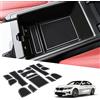 BIXUAN Compatibile con BMW Serie 3 G20 G21 G28 2019-2023 2024 2025, tappetini antiscivolo per console centrale, bracciolo, tappetini in gomma, supporto per bevande, tappetino antiscivolo per porta