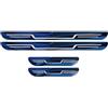XYghzh 4 Pezzi Acciaio Inox Auto Battitacco per BMW X2 (U10) 2023-2025,Sill Anti-Graffio Antiscivolo Protezione Contro Styling Accessori Decorativi,A