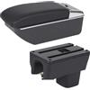 OJTEMHBH Box Bracciolo Console Centrale Per Suzuki Per Swift 2005-2025 Bracciolo Per Auto Scatola Portaoggetti Automatica Rinforzo Interno(D2 black line No USB)