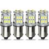 QAUBEN 4 lampadine a LED Canbus BA9 BA9S 53 57 1895 64111 da 12 V, estremamente luminose, chipset 30SMD, luce bianca 6000 K, utilizzate per luci di cortesia laterali, luci di posizione 0,72 W.