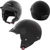 A-Pro Piconet Casco Jet Frontino Moto Scooter Quad Custom Nero ECE 22-06 TAGLIA L