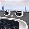 SHIFENG Compatibile con Smart 453 Fortwo Forfour 2015-2020 Copertura Decorativa Modanature Interni Auto in ABS Bianco Accessori di Rifinitura (4pz Anelli Bocchette AC)