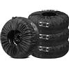 iSpchen 4Pcs Copertura Dei Pneumatici,Copriruota Per Auto Impermeabili Antipolvere Borsa Pneumatici Auto,Copertura Protettiva Per Pneumatici Borse Di Scorta Organizer Per Ruota Di Scorta,19-23 Pollici