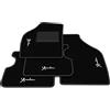 Generico Tappetini compatibili con Lancia Ypsilon 2003-2011, kit tappetini auto personalizzati, set tappeti in moquette, tappeto auto, ricamo Ypsilon bianco