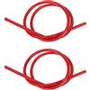 Majatou Cavo di Accensione, 2 Pezzi da 8 Mm Cavo di Accensione con Nucleo in Carburo di Silicio di Silicone, Accessorio di Accensione per Auto (lunghezza 1 M)(rosso)