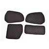 24/7 AUTO 2 pannelli per porta neri + 2 tappetini per cruscotto con cuciture rosse per SCANIA R P G 2004-2010 tappetini in pelle ecologica