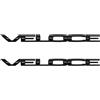 FCA Coppia Scritte Stemma Logo Veloce Laterali Fiancata Originale Sigla Emblema Adesivo Nero