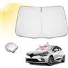 BIBIBO Clio 5 Parasole Compatibile con Renault Clio 5 V 2020-2024, Auto Copertura per Parabrezza Pieghevole con Protezione UV Parasole Anti UV