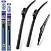 Alca Germania compatibile con Citroen C5 Aircross 2018 in poi Set di 3 spazzole per tergicristalli Super Flat anteriore e posteriore 2816 8 ASF2816ST8L