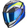EXOCOM Casco Integrale Moto Scorpion EXO-1400 Air Carbon Legione - Omologato ECE 22.06, leggero in carbonio con visiera trasparente inclusa (XS)