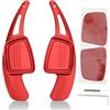 Qiilu Paddle del Cambio, Coppia di Estensione del Cambio a Paletta in Lega di Alluminio per 8V B9 B9.5 C8 Q5 2017+(rosso)