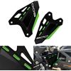 Modeer Per Kawasaki Ninja 400 Z400 2018-2024 | Ninja 500 Z500 2024 Moto CNC Poggiapiede Pedale Protettore Poggiapiede Piastre per Talloni Copertura di Protezione Accessori (z500-nero/verde)