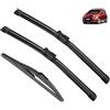 TOLUXY Tergicristallo Tergicristallo Anteriore Posteriore Compatibile con Fiat Panda 319 2011-2023 Tergicristalli Accessori Auto Cross 2019 2018 2017 2016, Spazzola tergicristallo per tutte le stagioni (