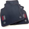 ASC Tappetini Auto Compatibili con Audi A3 8V Sportback 2013-2024, Velluto Grigio Scuro, 2 Loghi Ricamati