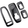 CQRBNE Auto Accessori Interni Per Peugeot 2008 208 2014-2019 ABS Finestra Ascensore Interruttore Pulsante Decorazione Adesivo Accessori Finestre Sollevatore Pannello Copertura Trim Interni Auto(Carbon fiber)